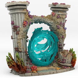 3D Printed Fantastic Portals and Effects Underwater Temple Portal 28mm - 32mm D&D Wargaming (Online Only)