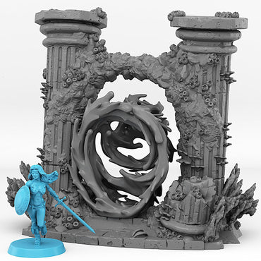 3D Printed Fantastic Portals and Effects Underwater Temple Portal 28mm - 32mm D&D Wargaming (Online Only)