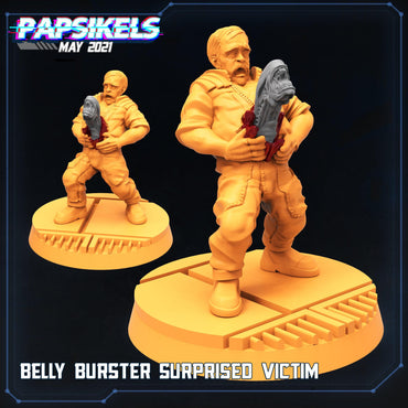 3D Printed Papsikels Alien Belly Burster Surprised Victim Aliens vs Humans 28mm 32mm (Online Only)