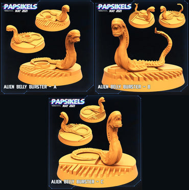 3D Printed Papsikels Alien Belly Bursters Set Aliens vs Humans 28mm 32mm (Online Only)