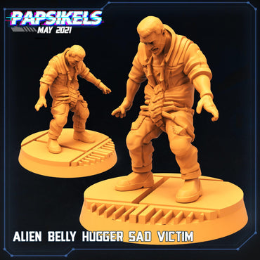 3D Printed Papsikels Alien Belly Hugger Sad Victim Aliens vs Humans 28mm 32mm (Online Only)