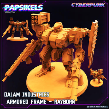 3D Printed Papsikels Armored Frame Dalam Industries Rayborn 28mm 32mm (Online Only)