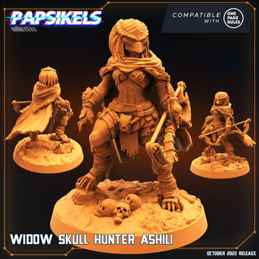 3D Printed Papsikels Ashili Widow Skull Hunter Set 28mm 32mm (Online Only)