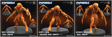 3D Printed Papsikels Assassin Skull Hunters Set 28mm 32mm (Online Only)