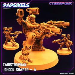 3D Printed Papsikels August 2023 - Cyberpunk Caristrophan Shock Snaper Set 28mm 32mm (Online Only)