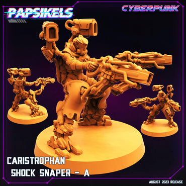 3D Printed Papsikels August 2023 - Cyberpunk Caristrophan Shock Snaper Set 28mm 32mm (Online Only)