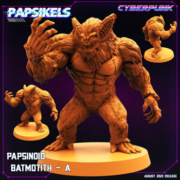 3D Printed Papsikels August 2023 - Cyberpunk Papsinoid Batmotith Set 28mm 32mm (Online Only)