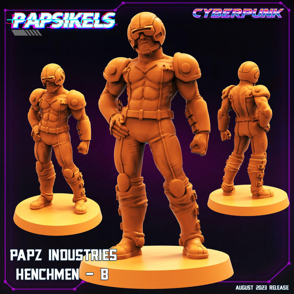 3D Printed Papsikels August 2023 - Cyberpunk Papz Industries Henchmen Set 28mm 32mm (Online Only)