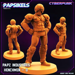 3D Printed Papsikels August 2023 - Cyberpunk Papz Industries Henchmen Set 28mm 32mm (Online Only)