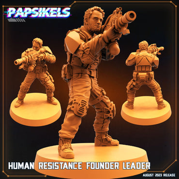 3D Printed Papsikels August 2023 - Xenowars Genesis Human Resistance Founder Leader 28mm 32mm (Online Only)