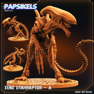 3D Printed Papsikels August 2023 - Xenowars Genesis Xeno Utahraptor Set 28mm 32mm (Online Only)