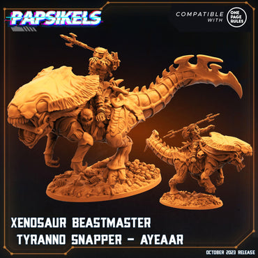 3D Printed Papsikels Ayeaar Xenosaur Beastmaster Tyranno Snapper Set 28mm 32mm (Online Only)
