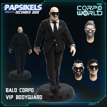 3D Printed Papsikels Bald Corpo Vip Bodyguard 28mm 32mm (Online Only)