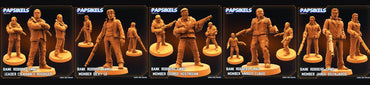 3D Printed Papsikels - Bank Robbers Gang Set - 28mm 32mm (Online Only)