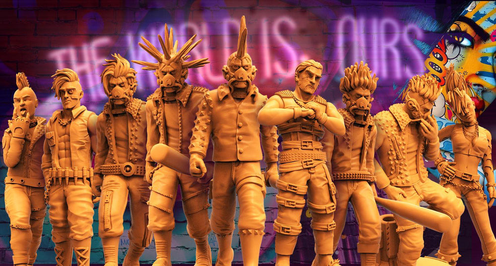 3D Printed Papsikels - Batang City Jail Gang Street Punk Set - 28mm 32mm (Online Only)