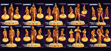3D Printed Papsikels - Batang City Jail Gang Street Punk Set - 28mm 32mm (Online Only)