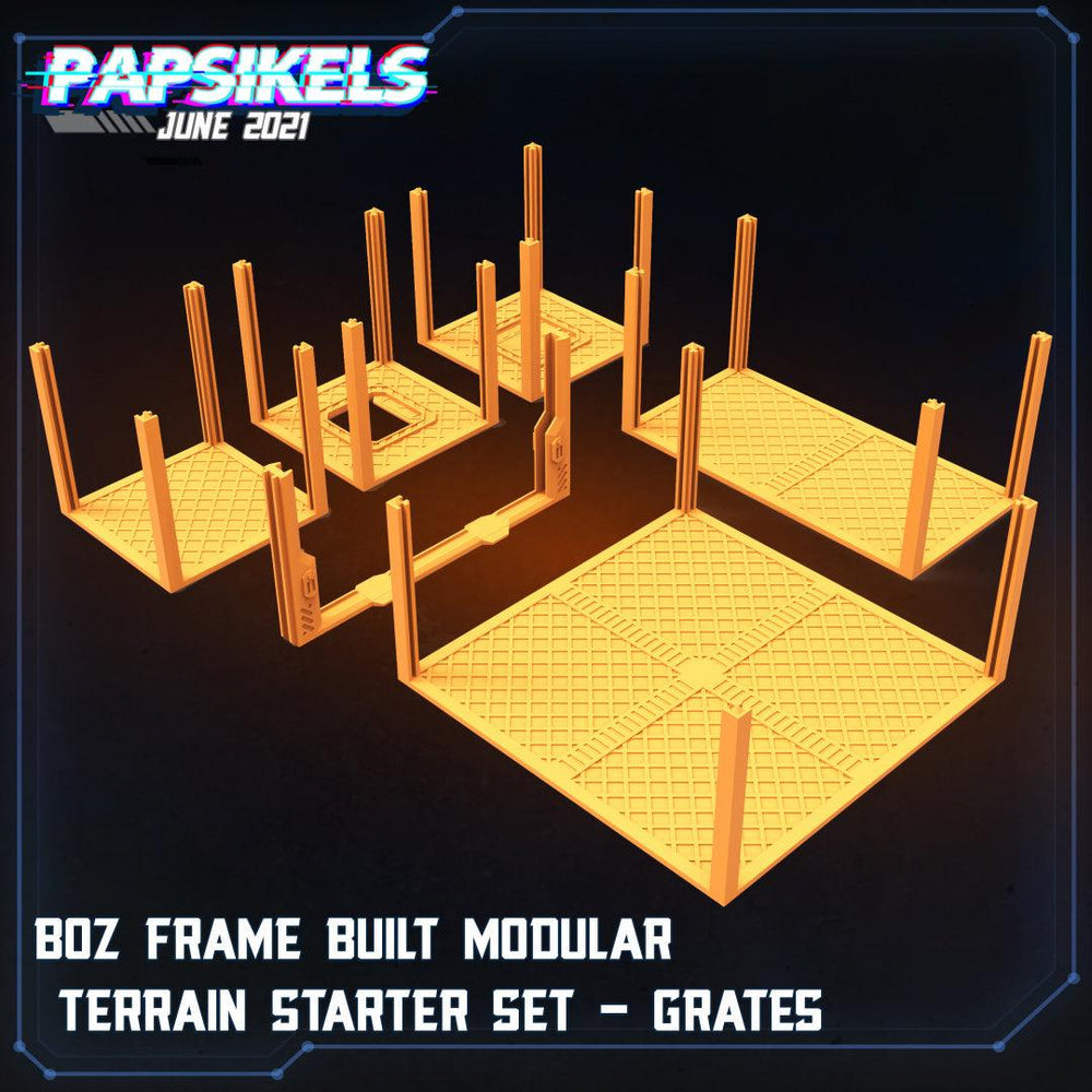 3D Printed Papsikels Boz Frame Built Modular Terrain Starter Set Aliens vs Humans Part 2 28mm 32mm (Online Only)
