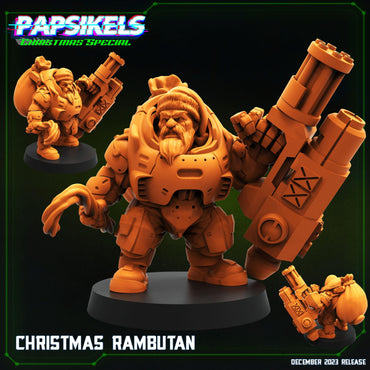 3D Printed Papsikels Christmas Rambutan 28mm 32mm (Online Only)