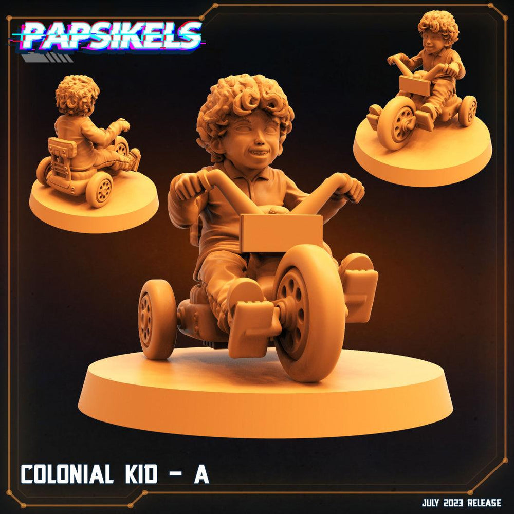 3D Printed Papsikels - Colonial Kids - 28mm 32mm (Online Only)