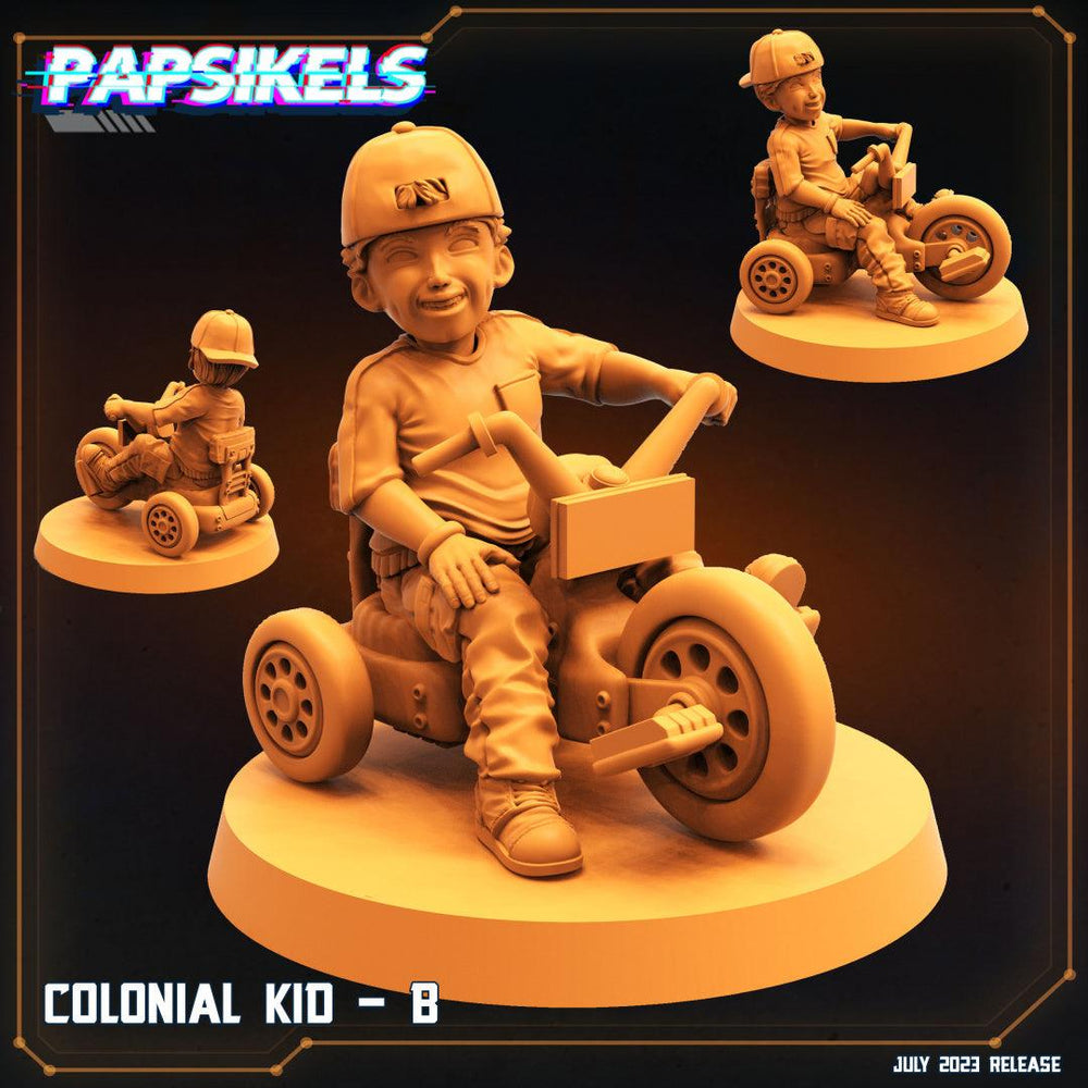 3D Printed Papsikels - Colonial Kids - 28mm 32mm (Online Only)