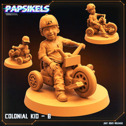 3D Printed Papsikels - Colonial Kids - 28mm 32mm (Online Only)