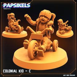 3D Printed Papsikels - Colonial Kids - 28mm 32mm (Online Only)