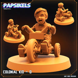 3D Printed Papsikels - Colonial Kids - 28mm 32mm (Online Only)
