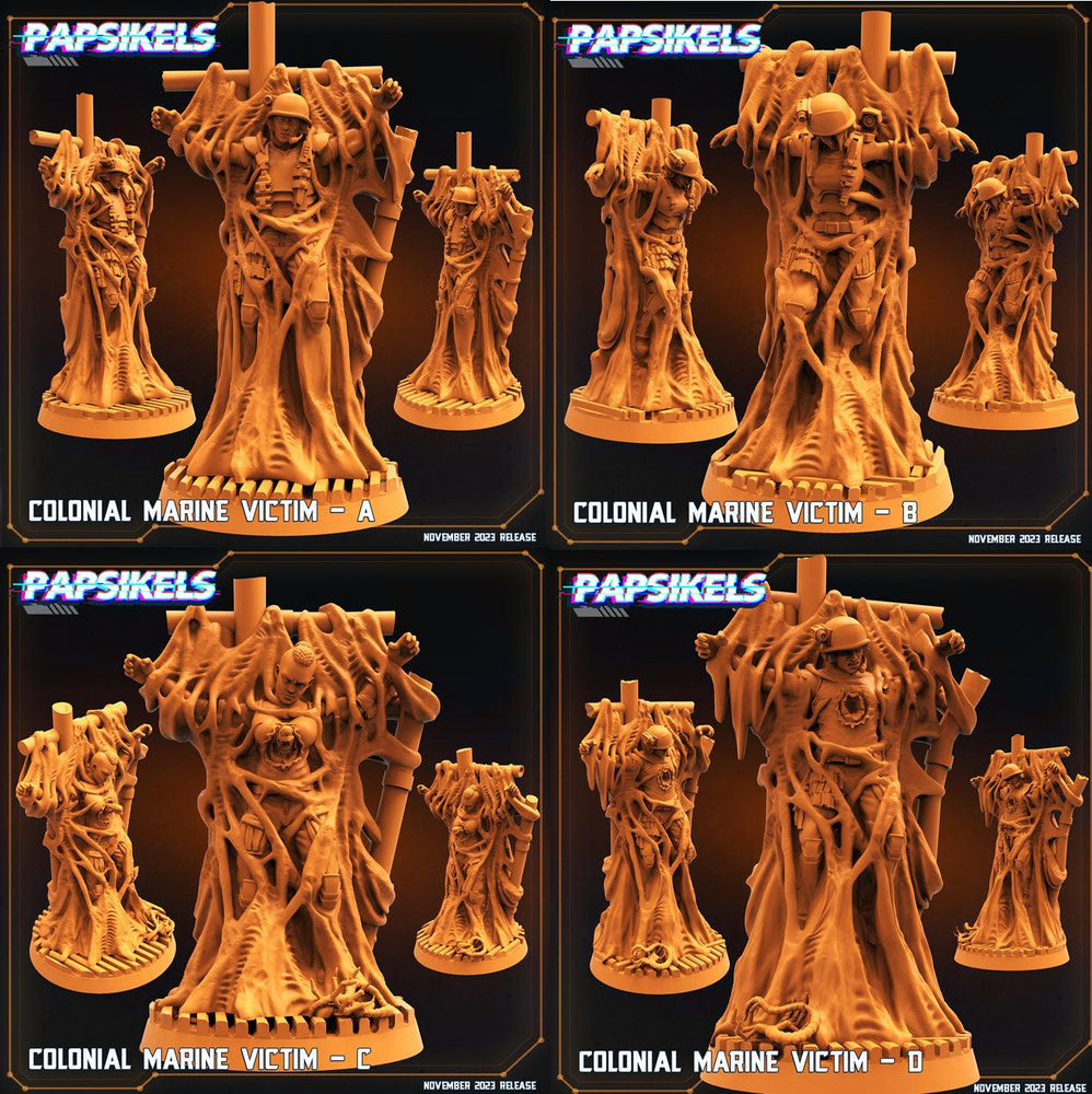3D Printed Papsikels Colonial Marine Victim Set 28mm 32mm (Online Only)