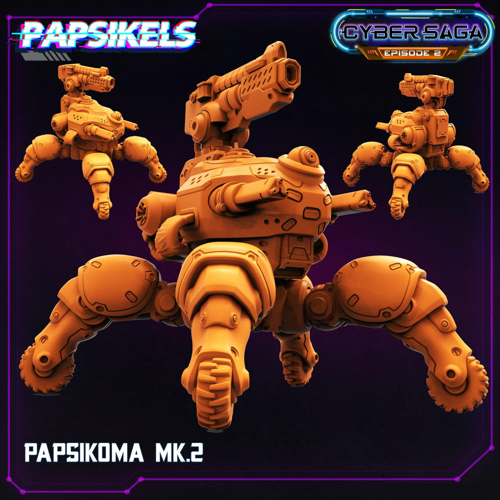 3D Printed Papsikels - Cyber Saga Episode 2 Papsikoma Mk2 - 28mm 32mm (Online Only)