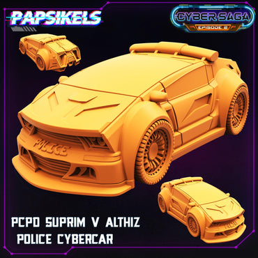3D Printed Papsikels - Cyber Saga Episode 2 Pcpd Suprim V Althiz Police Cybercar - 28mm 32mm (Online Only)