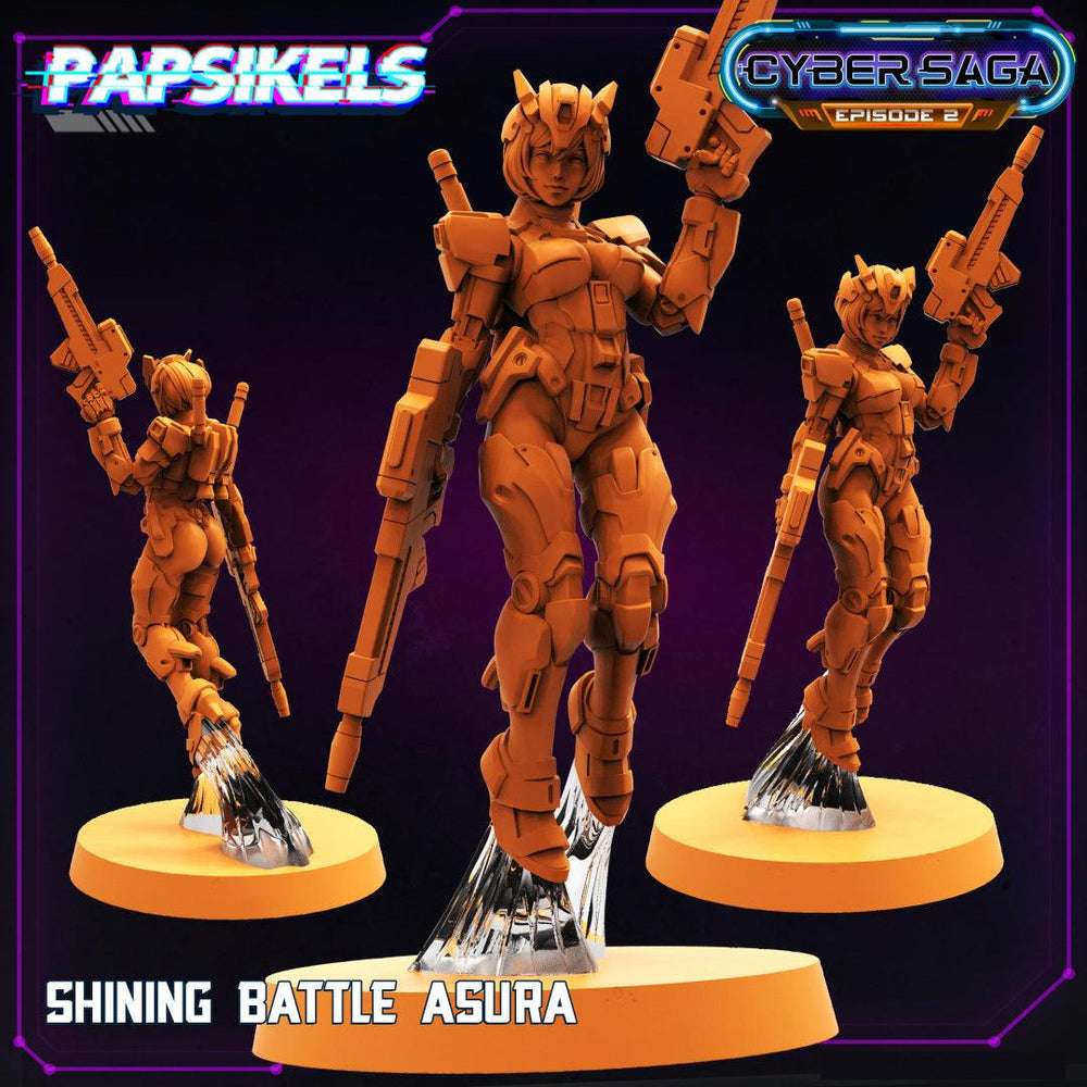 3D Printed Papsikels - Cyber Saga Episode 2 Shining Battle Asura - 28mm 32mm (Online Only)