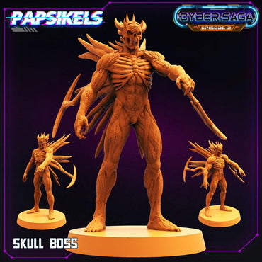 3D Printed Papsikels - Cyber Saga Episode 2 Skull Boss - 28mm 32mm (Online Only)