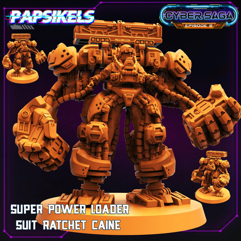 3D Printed Papsikels - Cyber Saga Episode 2 Super Power Loader Suit Ratchet Caine - 28mm 32mm (Online Only)