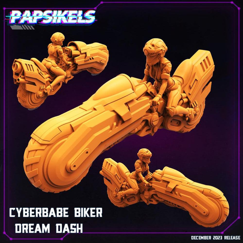 3D Printed Papsikels Cyberbabe Biker Dreamdash 28mm 32mm (Online Only)
