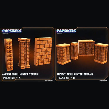 3D Printed Papsikels Cyberpunk Ancient Skull Hunter Modular Terrain - 28mm 32mm (Online Only)