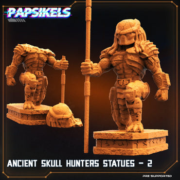 3D Printed Papsikels Cyberpunk Ancient Skull Hunters Statues - 28mm 32mm (Online Only)