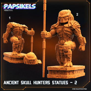 3D Printed Papsikels Cyberpunk Ancient Skull Hunters Statues - 28mm 32mm (Online Only)