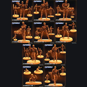 3D Printed Papsikels Cyberpunk Exterminator E-800 Set - 28mm 32mm (Online Only)