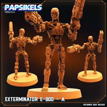 3D Printed Papsikels Cyberpunk Exterminator E-800 Set - 28mm 32mm (Online Only)