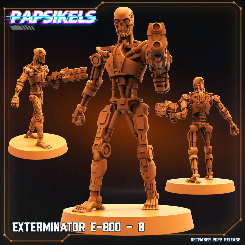 3D Printed Papsikels Cyberpunk Exterminator E-800 Set - 28mm 32mm (Online Only)