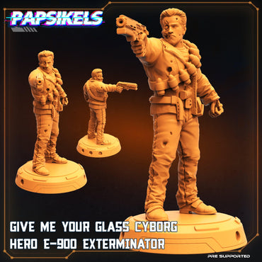 3D Printed Papsikels Cyberpunk Hero Cyborg Give Me Your Glasses E 900 Exterminator - 28mm 32mm (Online Only)