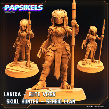 3D Printed Papsikels Cyberpunk Lanika Elite Vixen Skull Hunter Sergio Clan - 28mm 32mm (Online Only)