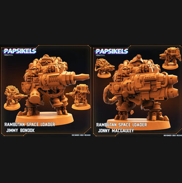 3D Printed Papsikels Cyberpunk Rambutan Space Loader Set - 28mm 32mm (Online Only)