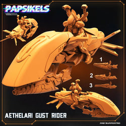 3D Printed Papsikels Cyberpunk Sci-Fi Aethelari Gust Rider - 28mm 32mm (Online Only)