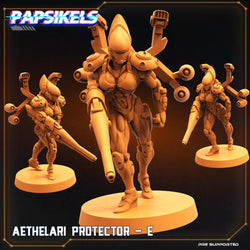 3D Printed Papsikels Cyberpunk Sci-Fi Aethelari Protector Set - 28mm 32mm (Online Only)