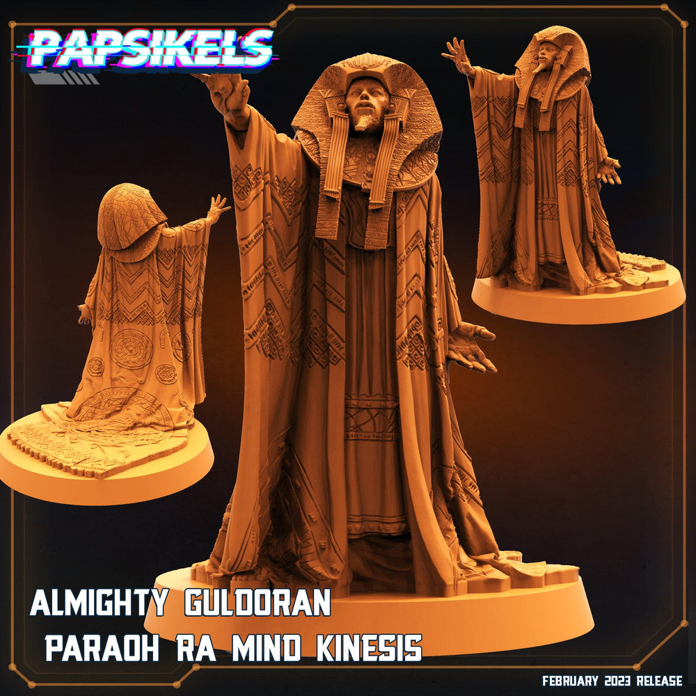 3D Printed Papsikels Cyberpunk  Sci-Fi - Almighty Guldoran Paraoh Ra Mind Kinesis - 28mm 32mm (Online Only)