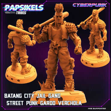 3D Printed Papsikels Cyberpunk Sci-Fi Batang City Jail Gang Street Punk Gardo Verchola - 28mm 32mm (Online Only)