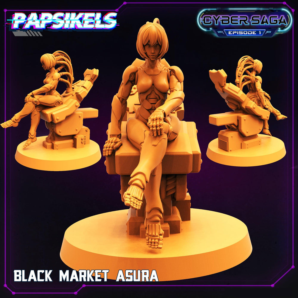 3D Printed Papsikels Cyberpunk Sci-Fi Black Market Asura Cyber Saga - 28mm 32mm (Online Only)