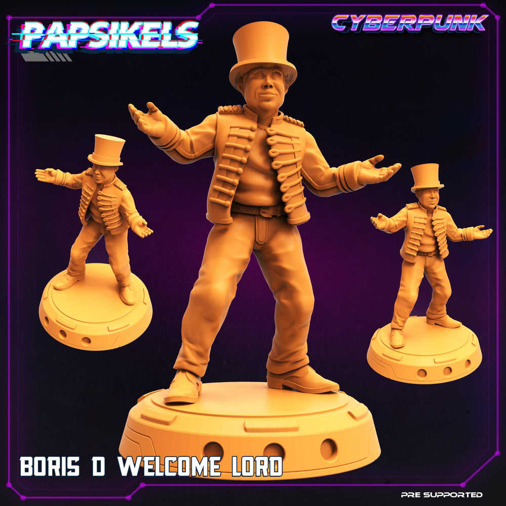 3D Printed Papsikels Cyberpunk Sci-Fi Boris D Cyber Welcome Lord - 28mm 32mm (Online Only)