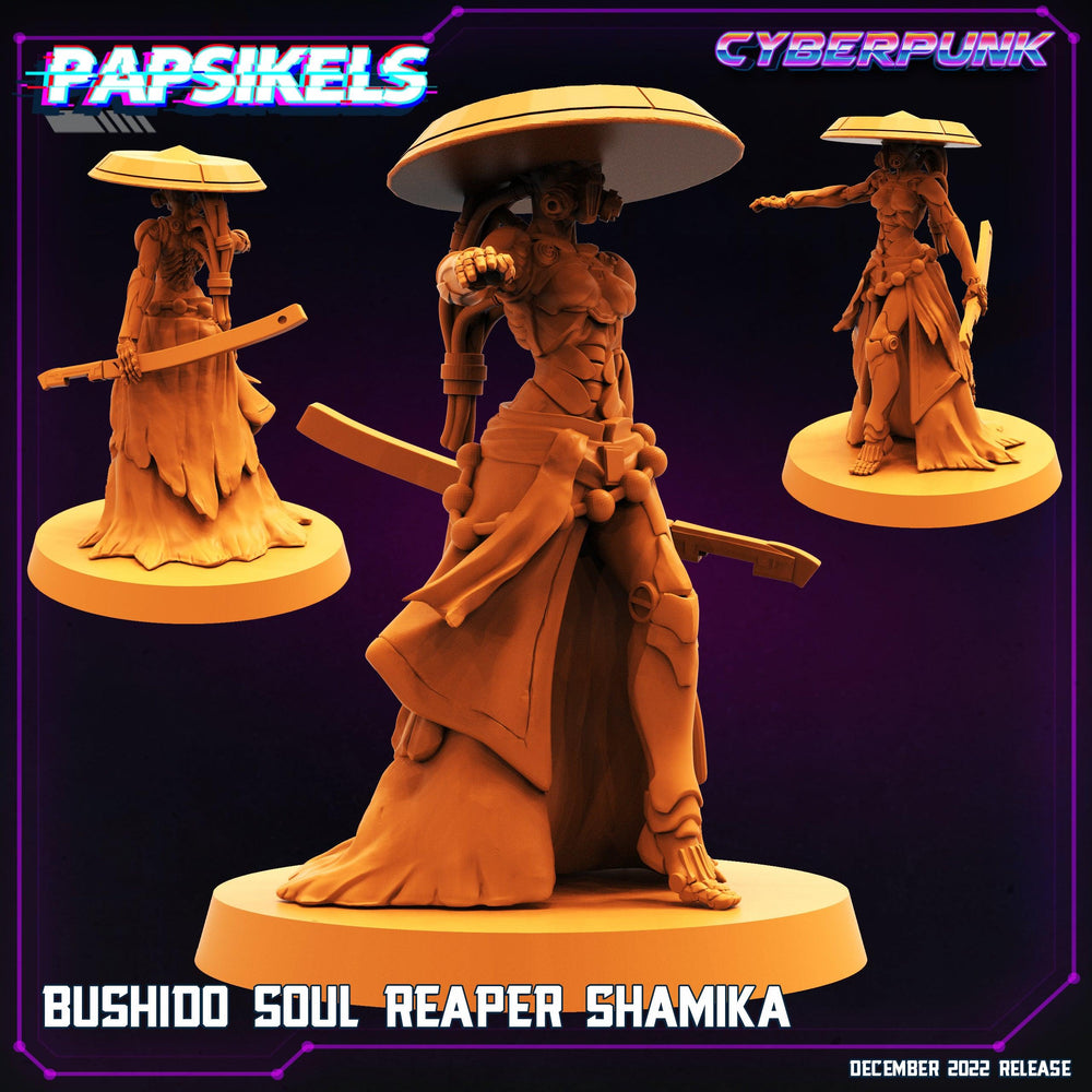 3D Printed Papsikels Cyberpunk Sci-Fi Bushido Soul Reaper Shamika - 28mm 32mm (Online Only)